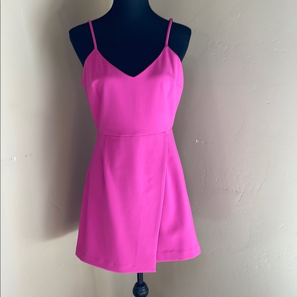 EUC French Connection Whisper Dress, Hot Pink, size 8 - Picture 2 of 6